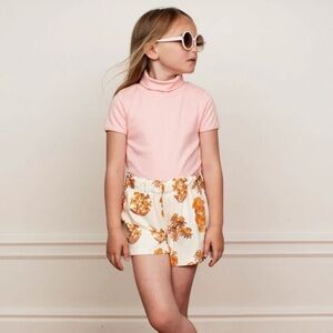 Mini Rodini Solid Rib Turtleneck Short Sleeve T Shirt 92/98 (1.5-3 Y)